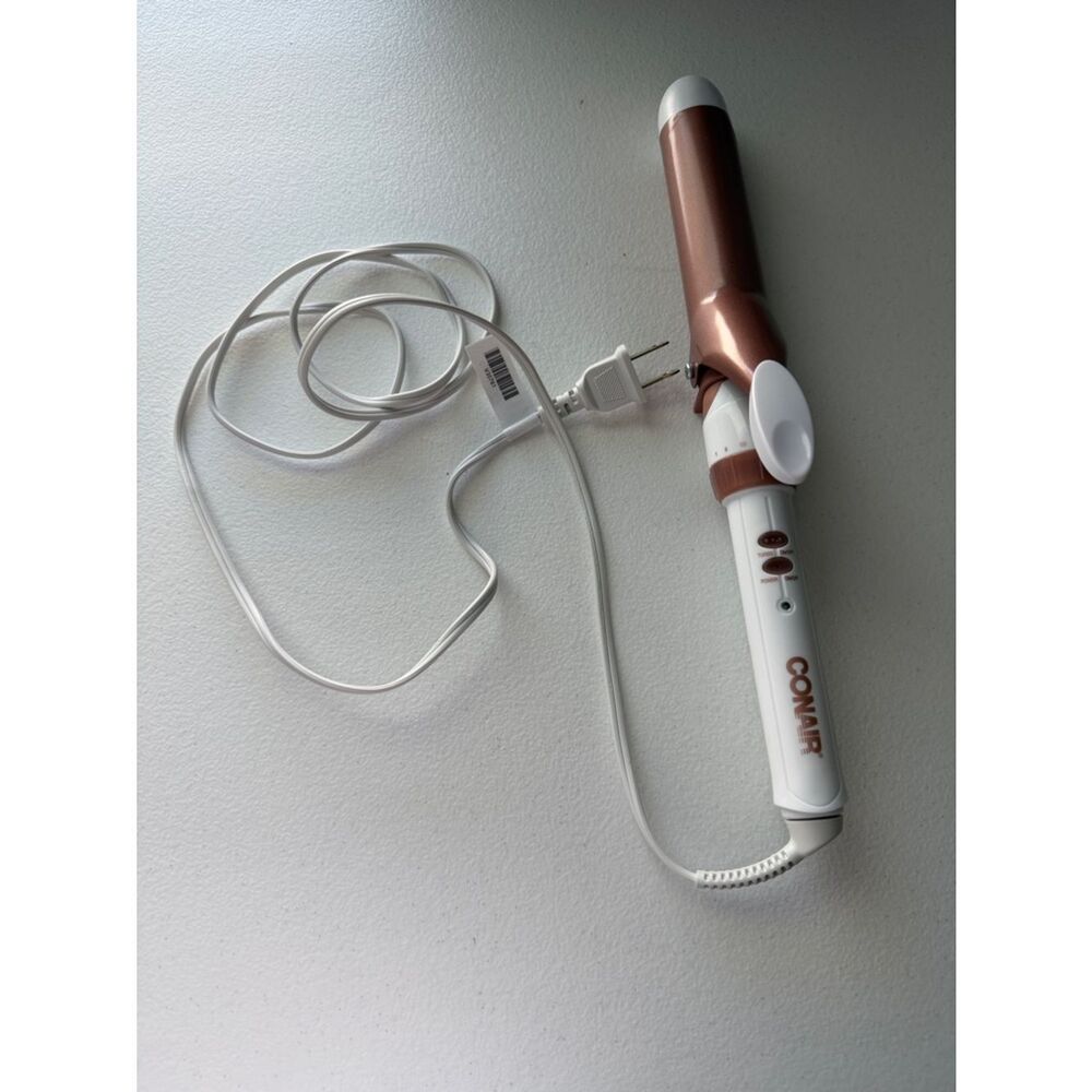 Conair Rose Gold and White 1" Curling Iron - Smooth, Long-Lasting Curls